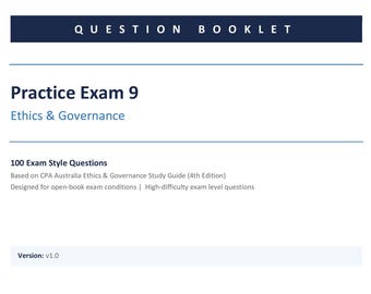 Examen de práctica EG 09: CPA Australia - Ética y gobernanza