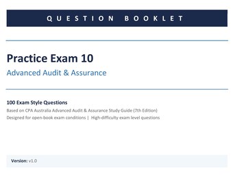 Examen de práctica AAA 10: CPA Australia - Auditoría y aseguramiento avanzados