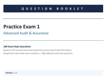Examen de práctica AAA 01: CPA Australia - Auditoría y aseguramiento avanzados