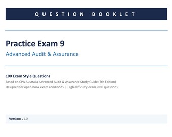 Examen de práctica AAA 09: CPA Australia - Auditoría y aseguramiento avanzados