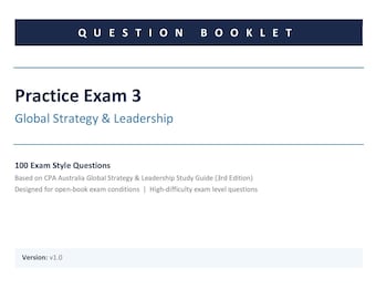 Examen de práctica GSL 03: CPA Australia - Estrategia y liderazgo global