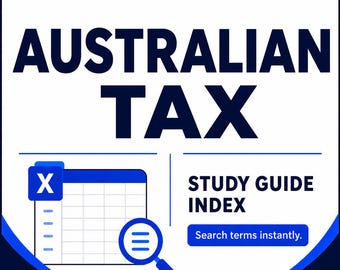Study Guide Index: CPA Australia Australian Tax (AT) 8th Edition Study Guide Index in Excel