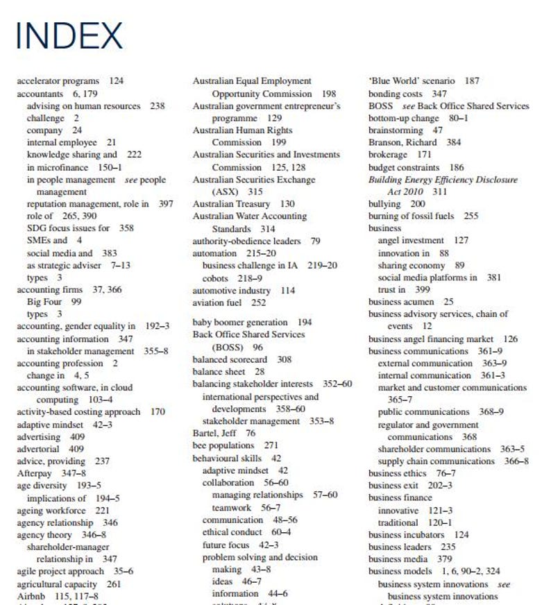 Guide Index Example Study Guide Index: CPA Australia Contemporary Business Issues (CBI ...