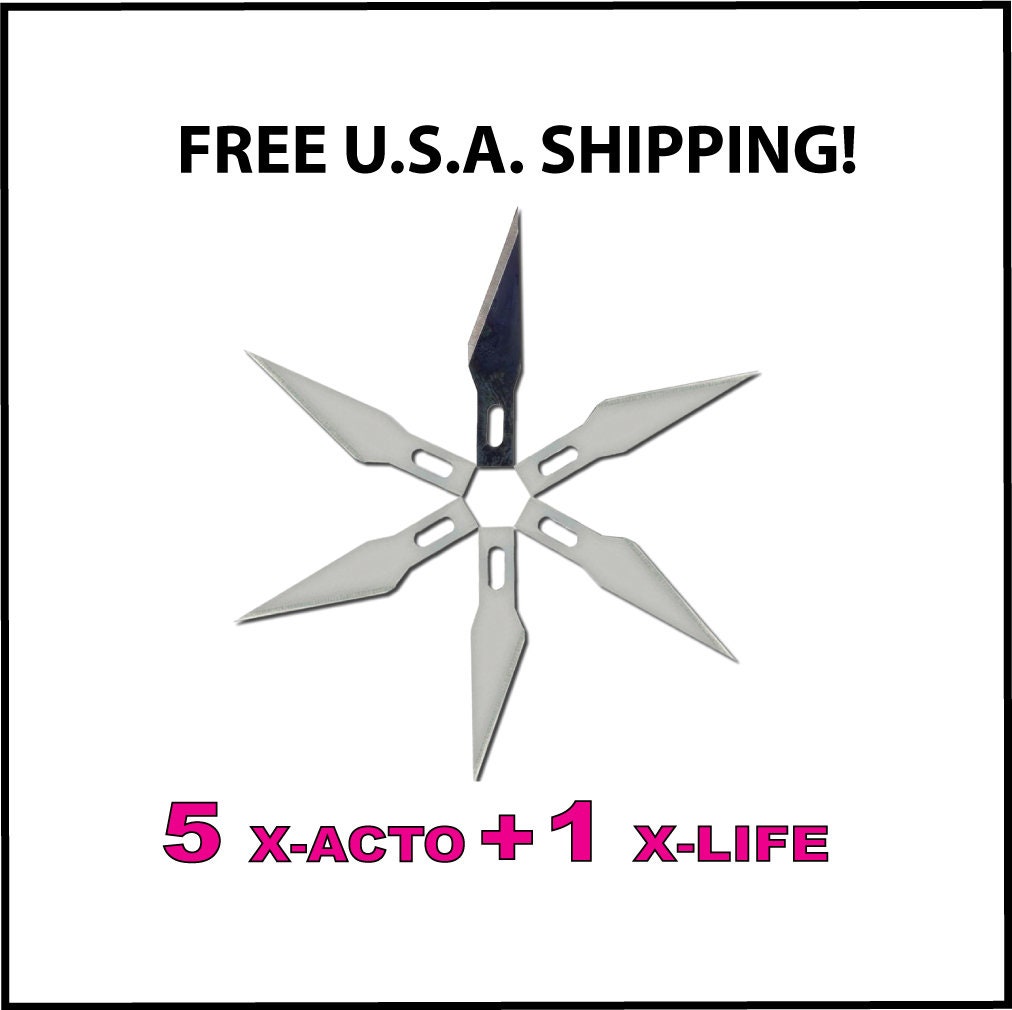 5-pack Crafting Knife Blades, Grifhold Knife Blades, Can Be Used With Exacto  Knives Also, Made in USA 