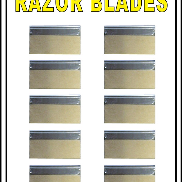 10 New Razor Blades Unused Single Edge #9 Wrapped Utility Scraper U.S. Ships FREE!