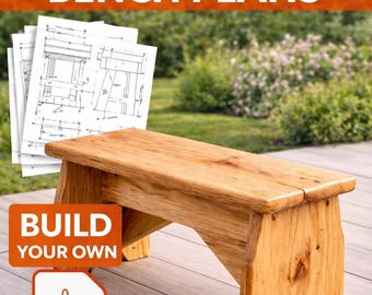 DIY Wooden Bench Plans PDF | Simple Outdoor Woodworking Project