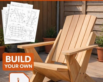 DIY Adirondack Chair Woodworking Plans (Instant Download PDF)