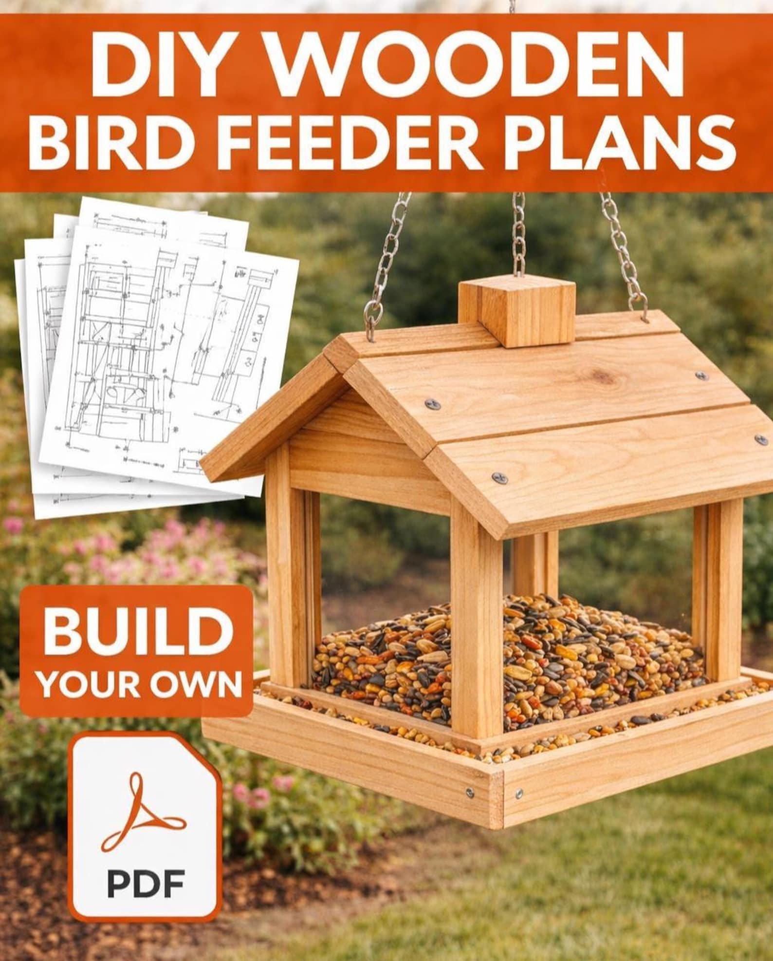 DIY Wooden Bird Feeder Plans (step by Step PDF) - Etsy