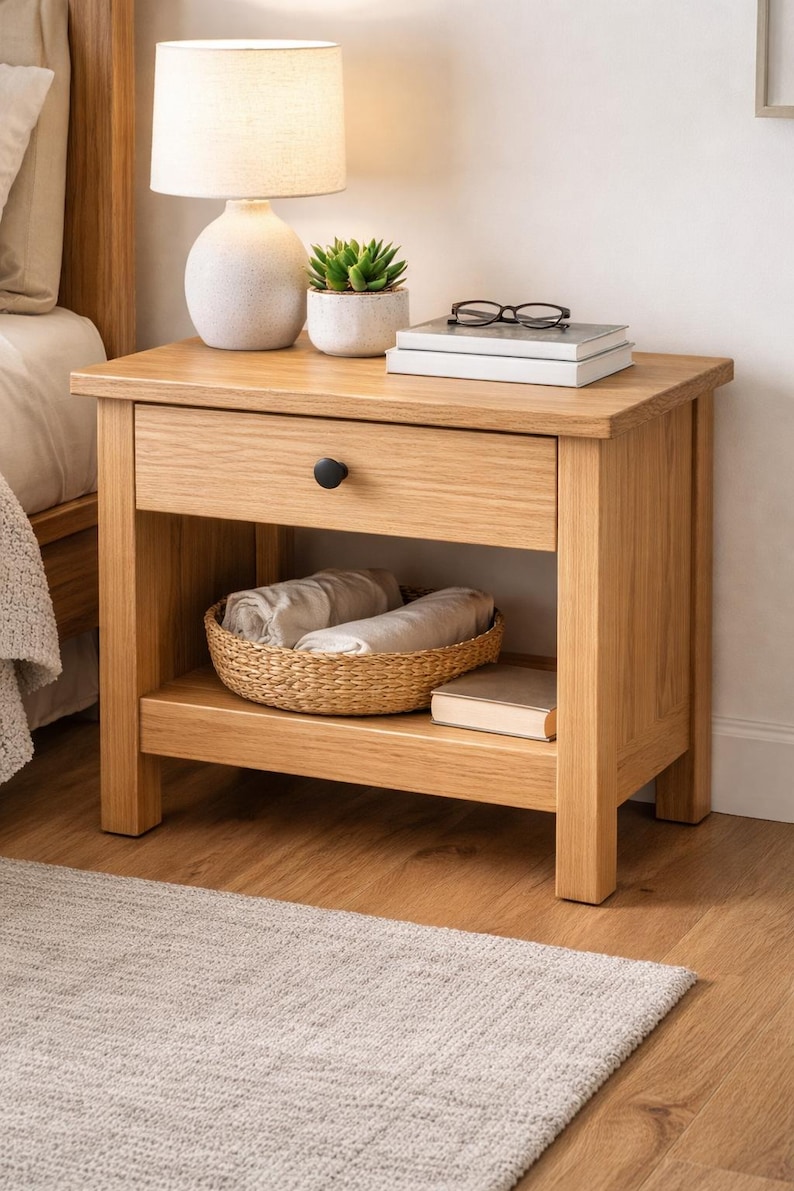 DIY Nightstand Plans PDF | Wooden Bedside Table With Drawer | Easy ...