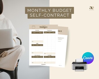 Monthly Budget Planner Printable | Simple Bill Tracker Templates | Stay Organized Without Stress | Instant Download