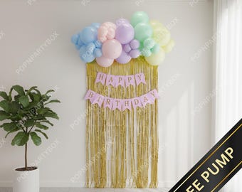 Décoration de fête d'anniversaire guirlande de ballons pastel (pompe gratuite)