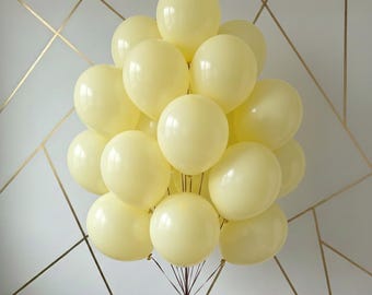 Bouquet de ballons jaune crème – décoration de fête pastel, baby shower, kit de coiffure d'anniversaire