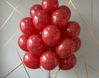 Ballons en latex rouge foncé, Décoration de fête professionnelle, Anniversaire, Saint-Valentin, Fournitures d'anniversaire