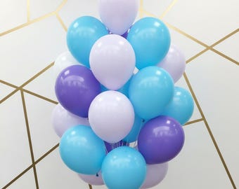 Bouquet de ballons en latex bleu violet – Sirène sous la mer Accessoires de fête
