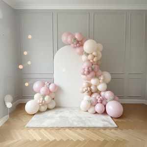Pastel Pink Balloon Garland Kit: 111 pc Blushing Elegance Decor