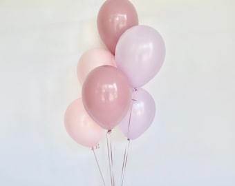 Pastel Balloon Bouquet DIY Kit - Dusty Rose & Lilac Balloon Styling - Boho Party Decor
