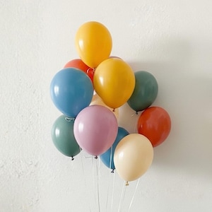 Kit bouquet di palloncini boho, decorazioni per feste in lattice nei toni pastello della terra, accessori per baby shower.