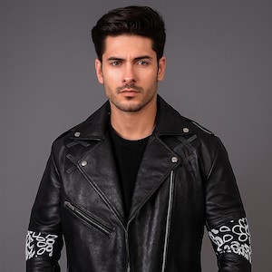 Shark Leather Jacket - Etsy