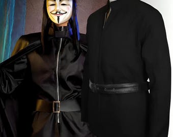 Abrigo de disfraz de V de Vendetta / Cosplay de algodón hecho a mano, talla personalizada