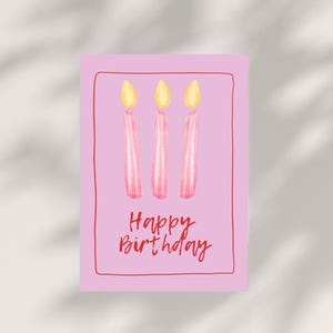 Carte d&#39;anniversaire - Bougies d&#39;anniversaire