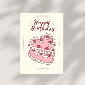 Carte d&#39;anniversaire - Gâteau d&#39;anniversaire