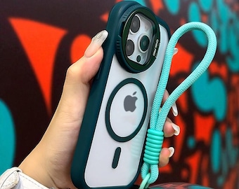 Funda magnética ClearStand: funda transparente a prueba de golpes para iPhone con soporte plegable.