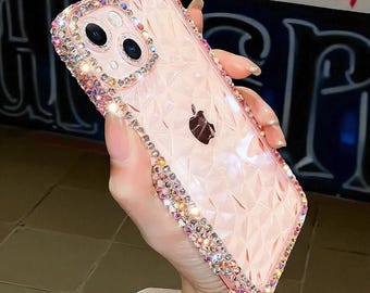 Funda para iPhone con purpurina de diamante: SparkLuxe Bling TPU a prueba de golpes