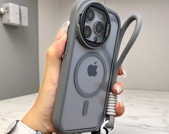 Funda ClarityFlex con soporte: transparente, a prueba de golpes y con soporte magnético plegable para iPhone.