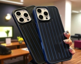 Funda para iPhone a prueba de golpes: Parachoques corrugado, diseño StripeGuard