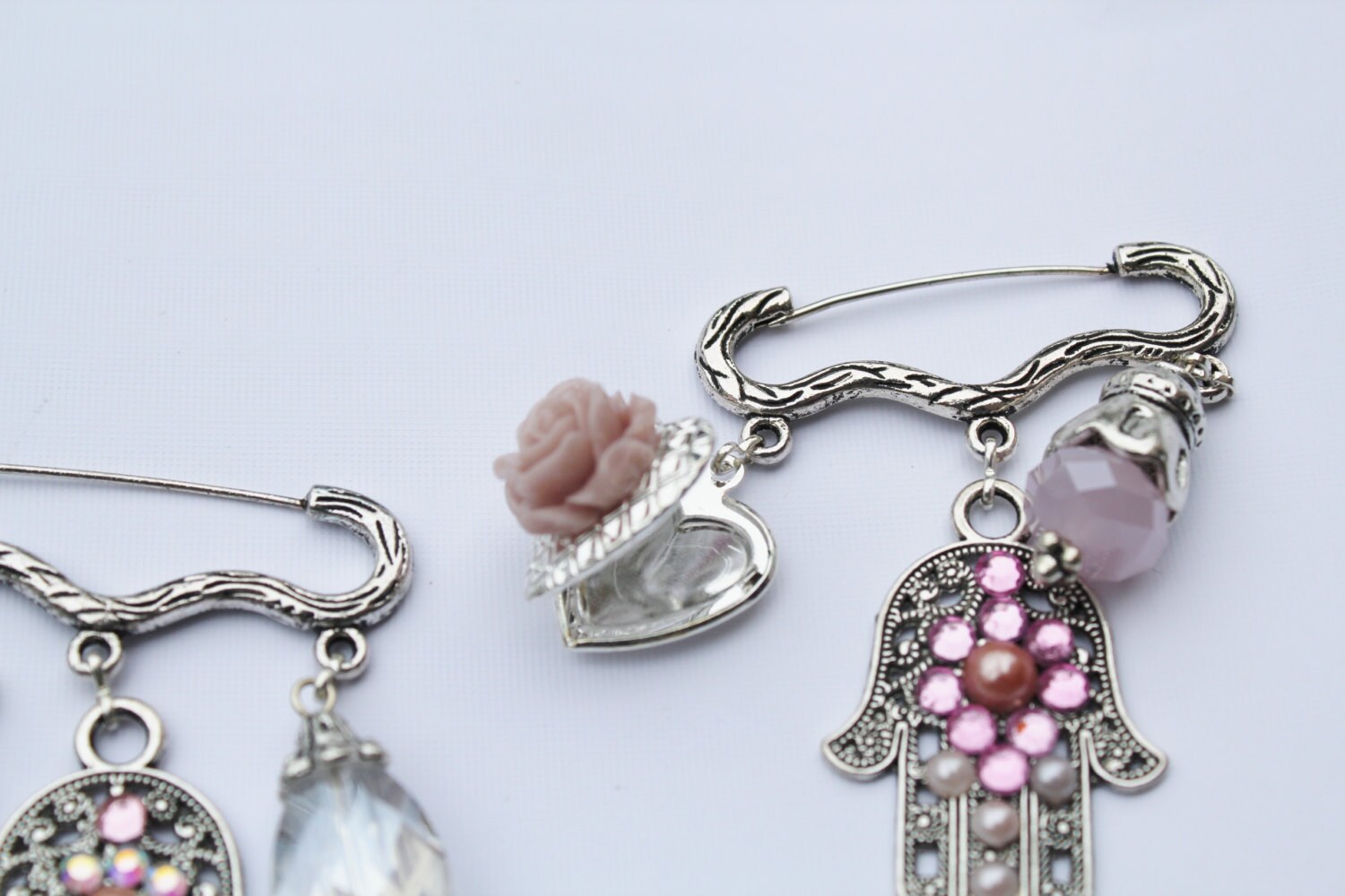 Hamsa Charm brooch charm collection brooch safety pin charm Etsy