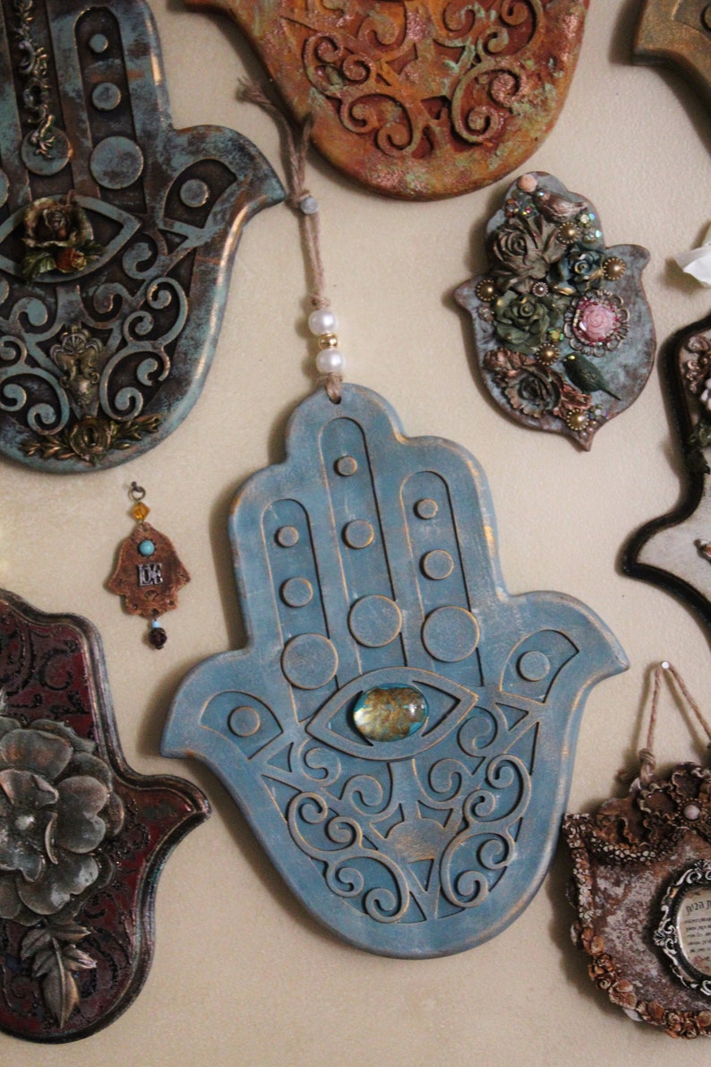 Hamsa Wall Hanging Hanging Hamsa Hamsa Wall Hamsa Home Etsy