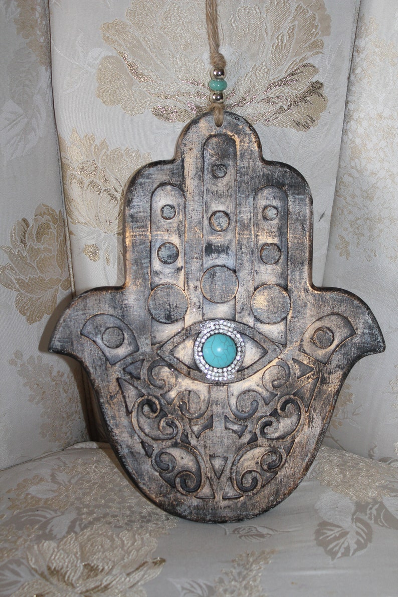 Hamsa Wall Hanging Hanging Hamsa Hamsa Wall Hamsa Home Etsy