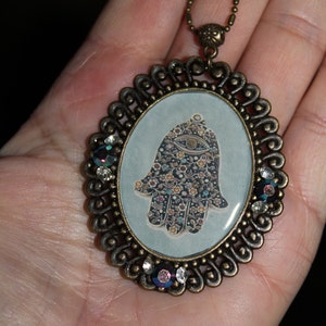 Hamsa necklace, Charm necklace, evil eye jewelry, Hamsa jewelry, judaica jewelry, evil eye charm, evil eye necklace