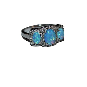 Opal ring,blue opal ring,silver ring,wedding ring,engagement ring,statement ring,opal engagement ring,gold opal ring,opal wedding band
