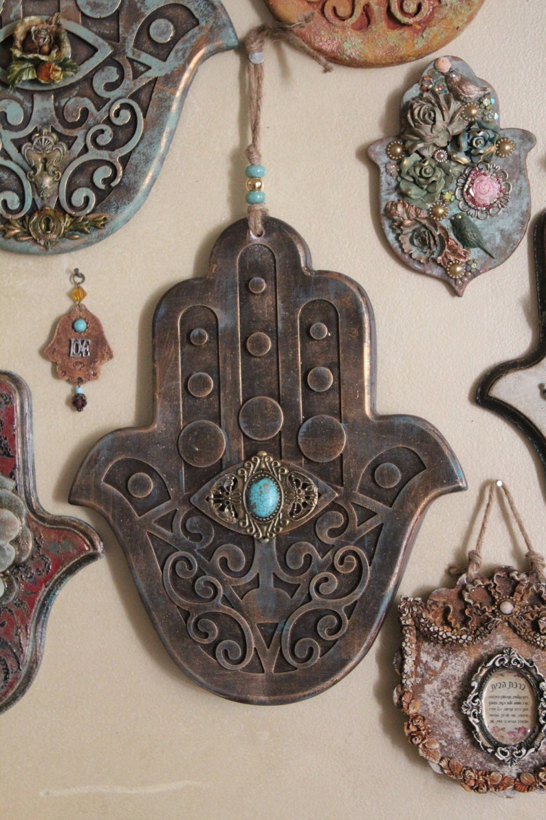 Hamsa Wall Hanging Hanging Hamsa Hamsa Wall Hamsa Home Etsy