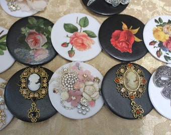 Handmade Pocket Mirror: Magnifying Purse Mirror