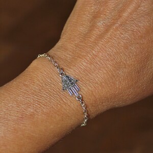 Hamsa bracelet, Hamsa charm bracelet, Evil eye bracelet, silver hamsa bracelet, silver Hamsa, hamsa, hamsa, silver evil eye
