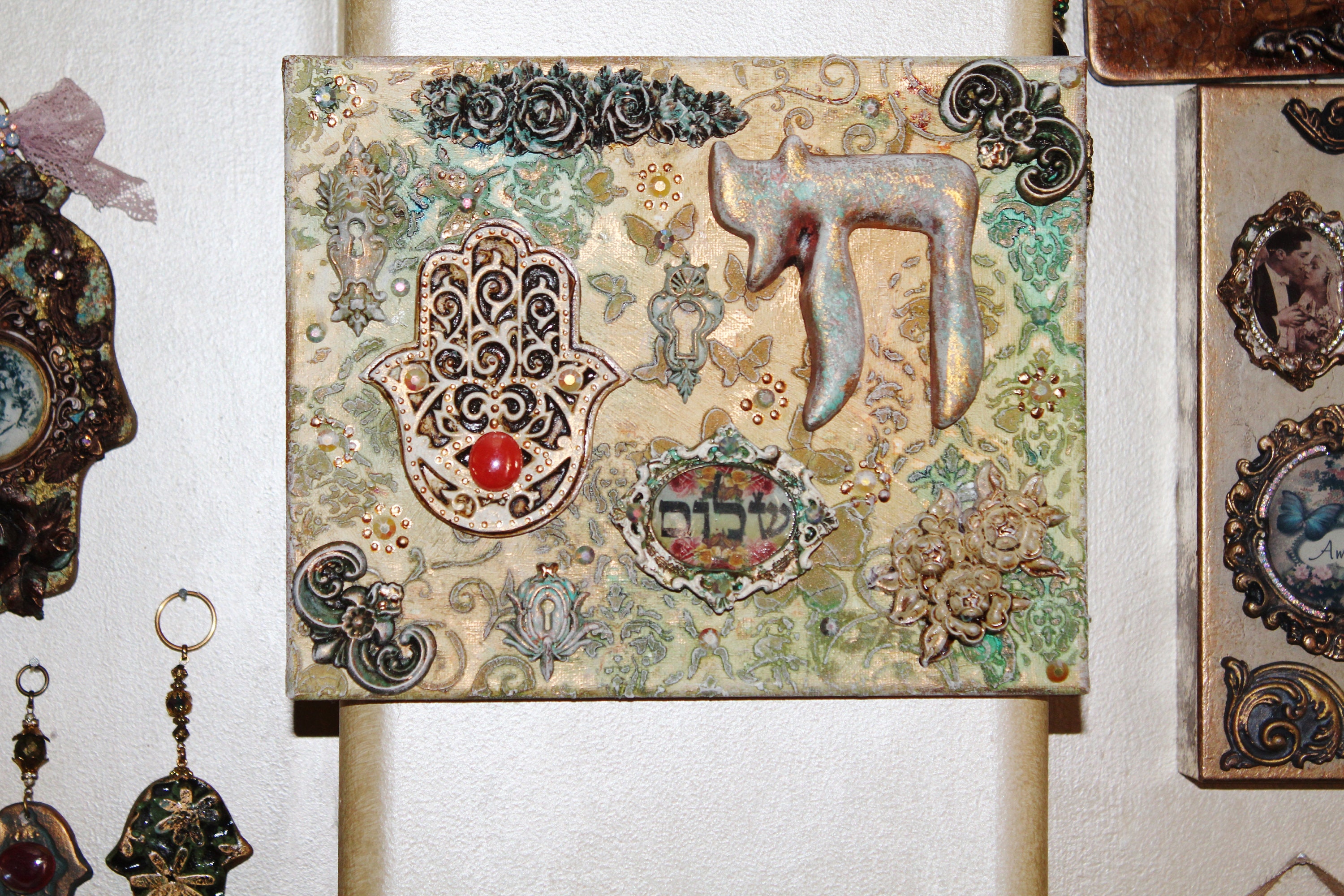 Chai wall hanging Judaica art and giftJudaica wall Etsy