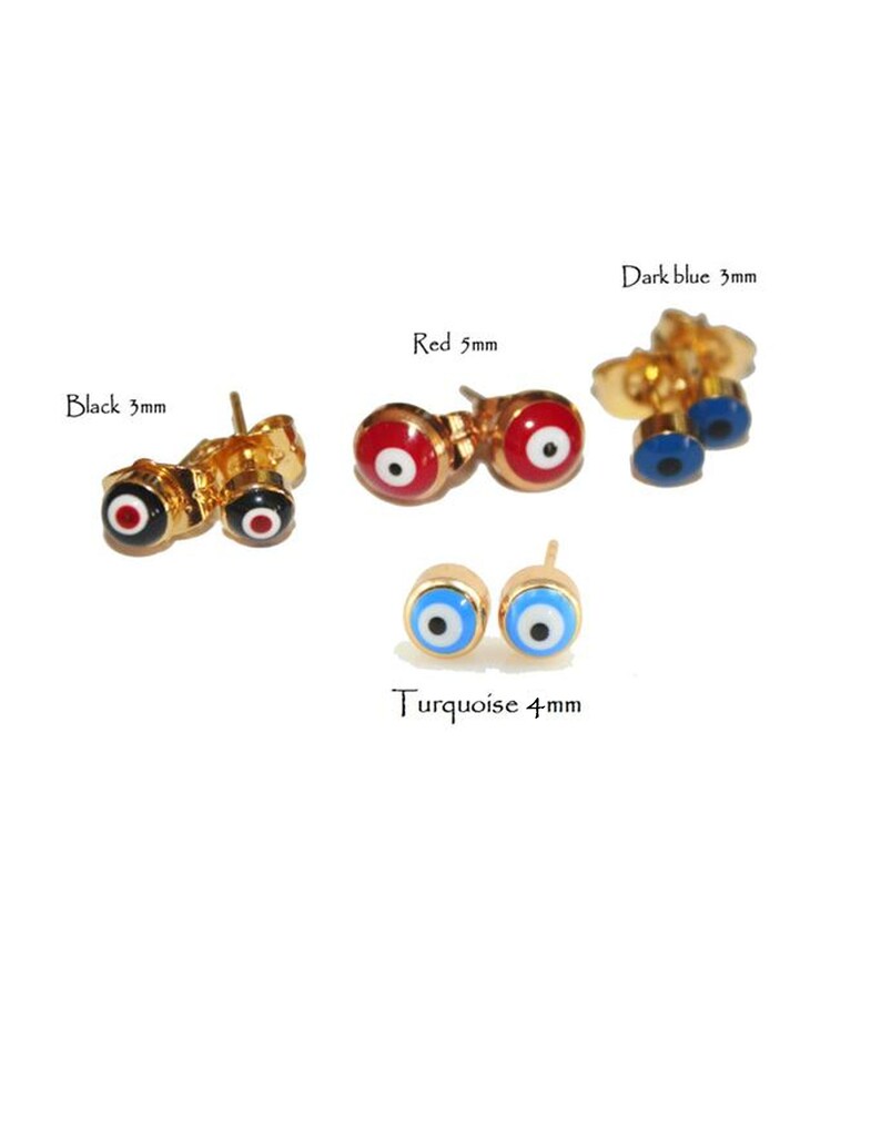 gold earring eye earrings 14K Gold Filled Stud Earrings gold studs studs Small evil eye earrings Evil eye earrings