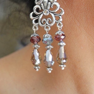 chandelier earrings, dangle earrings, wedding earrings, bridal earrings, party earrings, crystal earrings