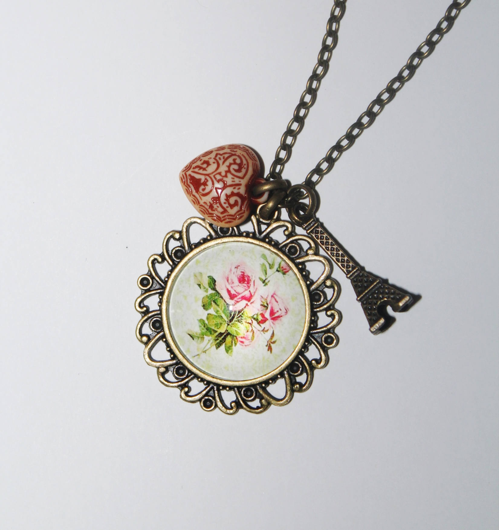 Charm Necklace Cameo Necklace Cameo Charm Necklace Vintage Etsy UK