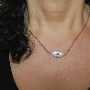 evil eye necklace,Rose gold evil eye,evil eye necklace,silver evil eye charm necklace,gold evil eye charm,crystal Hamsa, crystal evil eye