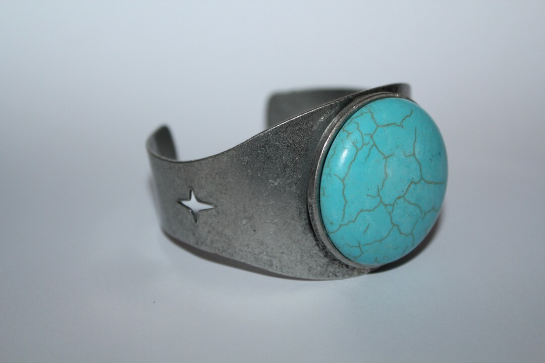 ブルームーン ターコイズ トルコ石 シルバーバングル ターコイズ