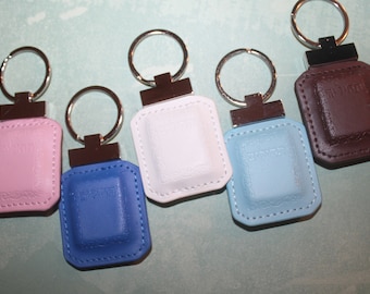 Leather Tehillim Keychain: Book of Psalms, Hebrew Gift