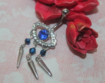 evil eye belly ring,Belly ring, belly button ring, navel ring, evil eye ring,  evil eye navel ring, evil eye belly button ring