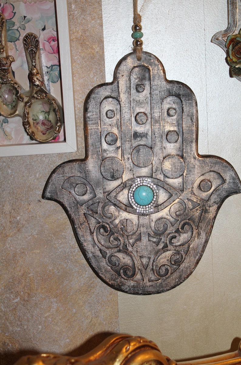 Hamsa Wall Hanging Hanging Hamsa Hamsa Wall Hamsa Home Etsy