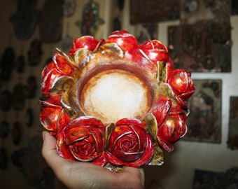 Handmade Stone Plate: Unique Plant Saucer, Candle Holder