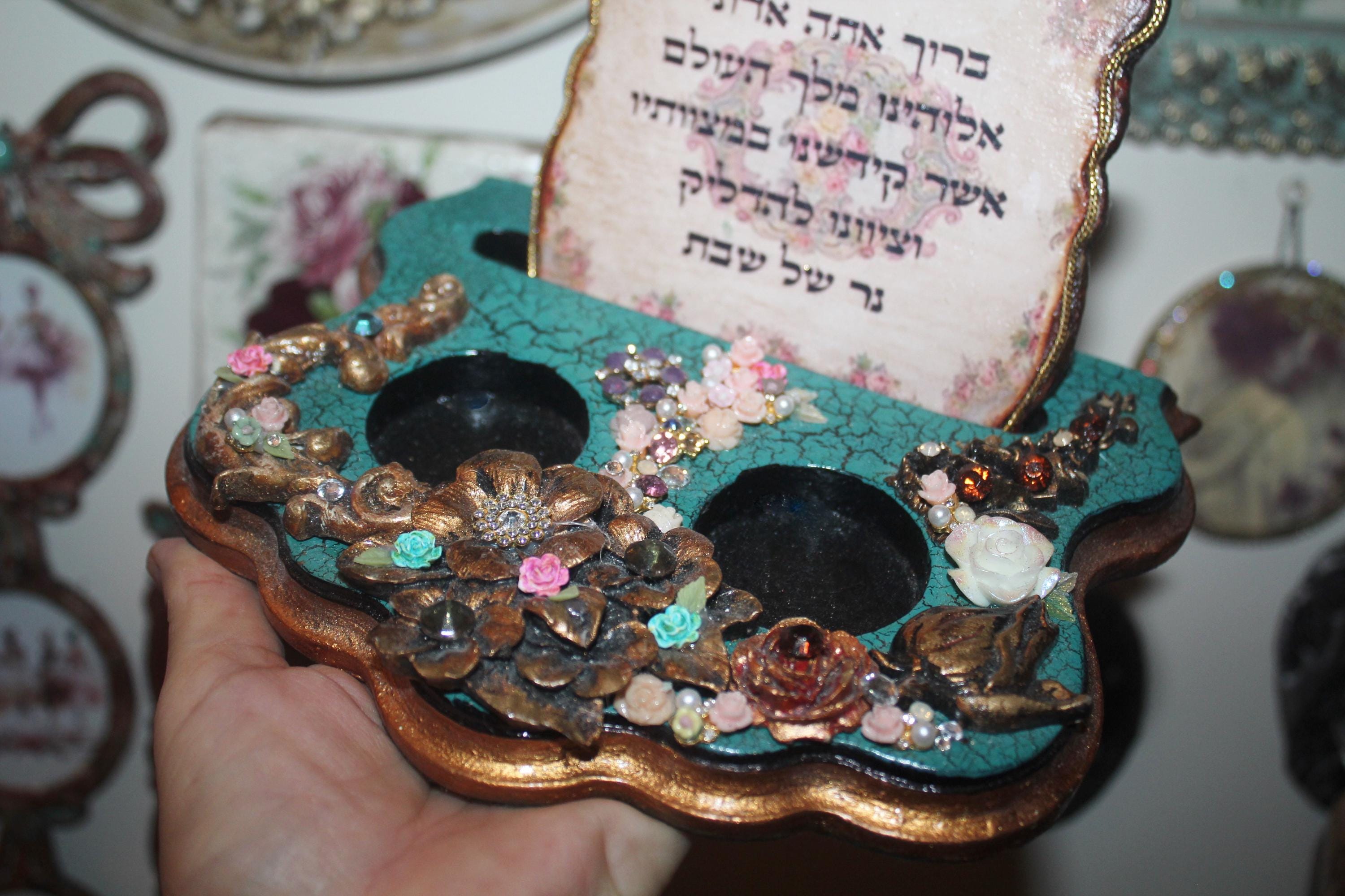 Handmade Stone Shabbat Candlesticks: Judaica Jewish Gift - Etsy