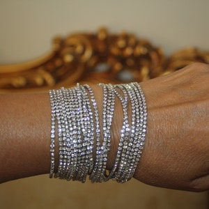bracciale di cristallo, bracciale d&#39;argento, bracciale d&#39;oro, bracciale di cristallo d&#39;oro, bracciale di cristallo d&#39;argento, bracciale di cristallo di strass a più strati