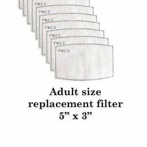 Adult size mask filter,replacement filter,cotton filter,mask replacement filter,adult replacement filter,adult size filter,washable filters